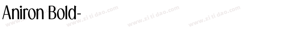 Aniron Bold字体转换